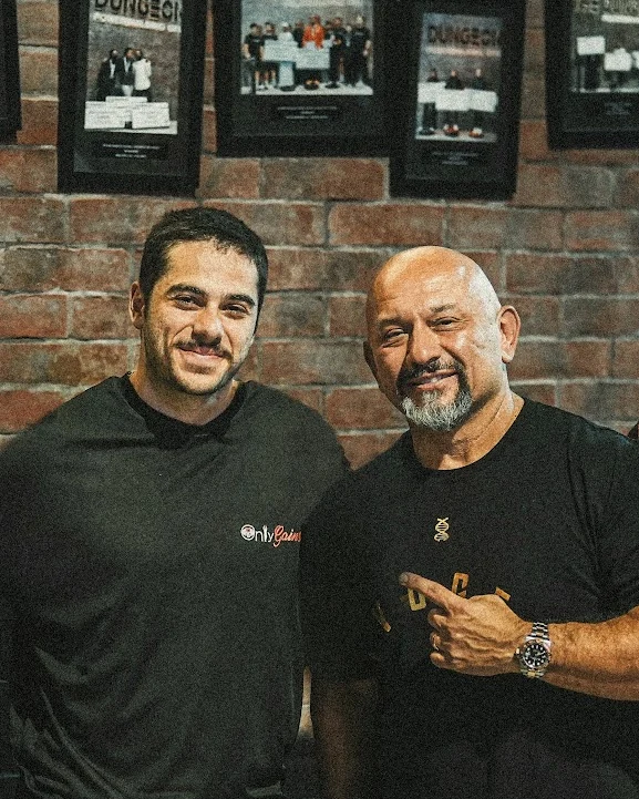 Emad Deznabi with Hany Rambod at The Dungeon Gym, Dubai